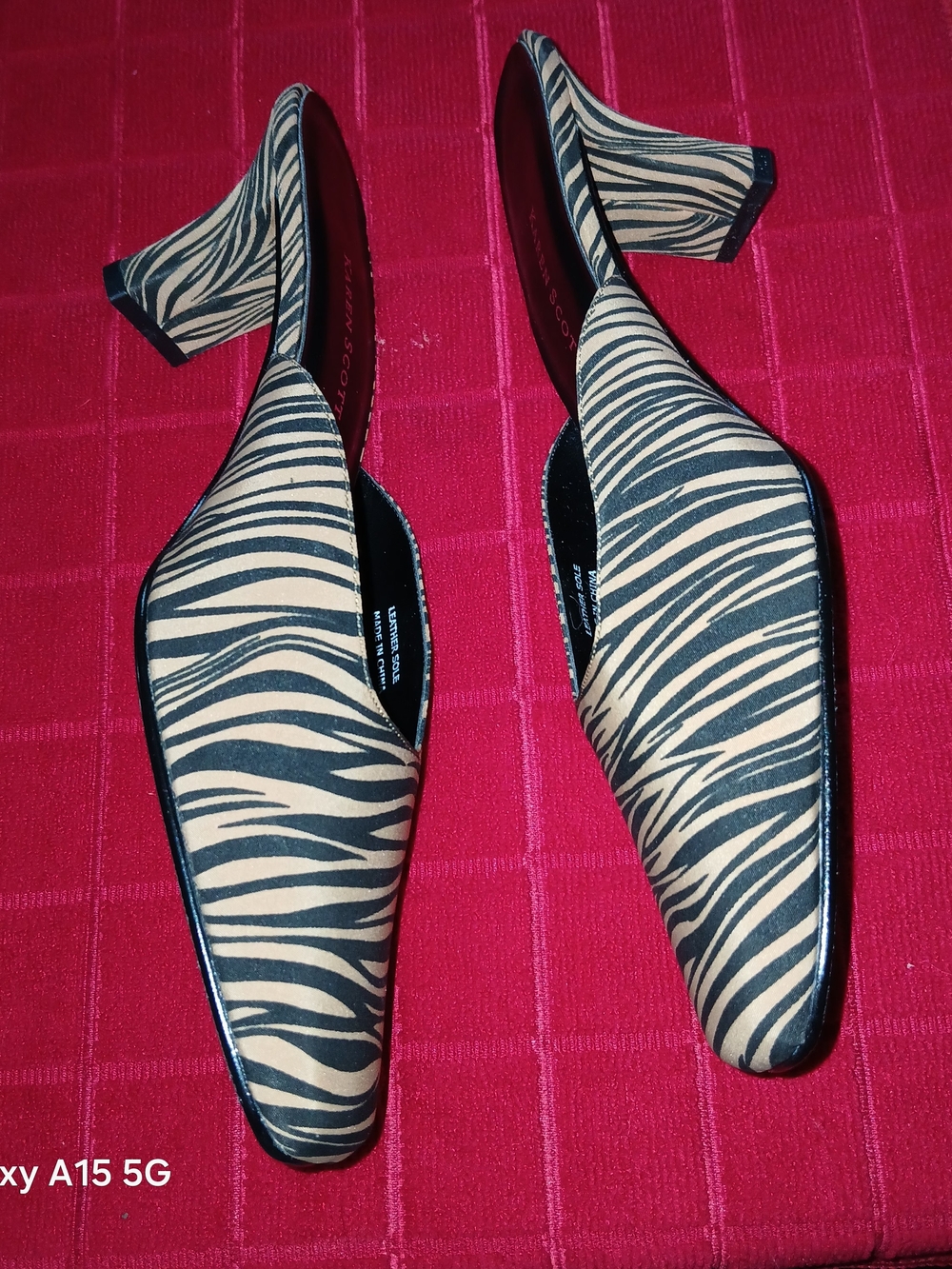 Karen Scott Black and Brown Tiger-Zebra-Print Slip-On Mules - Picture 4 of 10